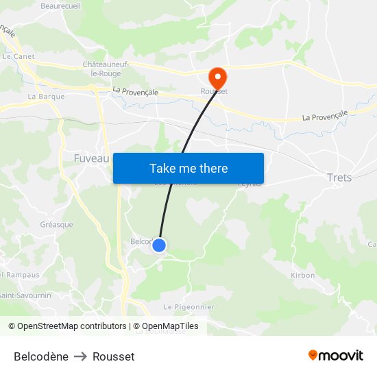 Belcodène to Rousset map