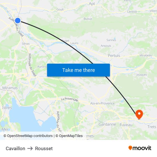 Cavaillon to Rousset map