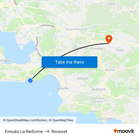 Ensuès-La-Redonne to Rousset map