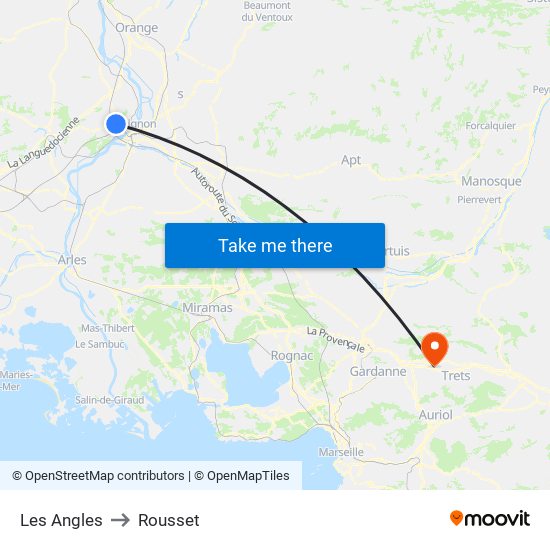 Les Angles to Rousset map