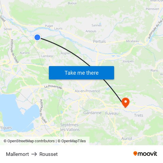 Mallemort to Rousset map