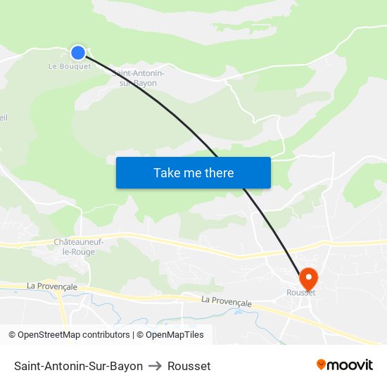 Saint-Antonin-Sur-Bayon to Rousset map