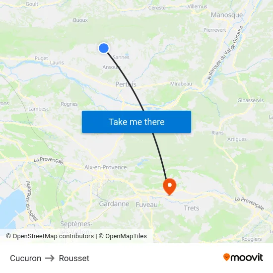 Cucuron to Rousset map