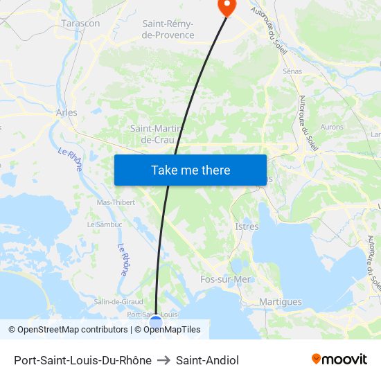 Port-Saint-Louis-Du-Rhône to Saint-Andiol map