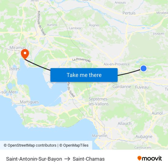 Saint-Antonin-Sur-Bayon to Saint-Chamas map