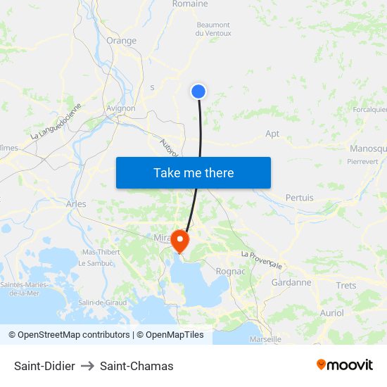 Saint-Didier to Saint-Chamas map
