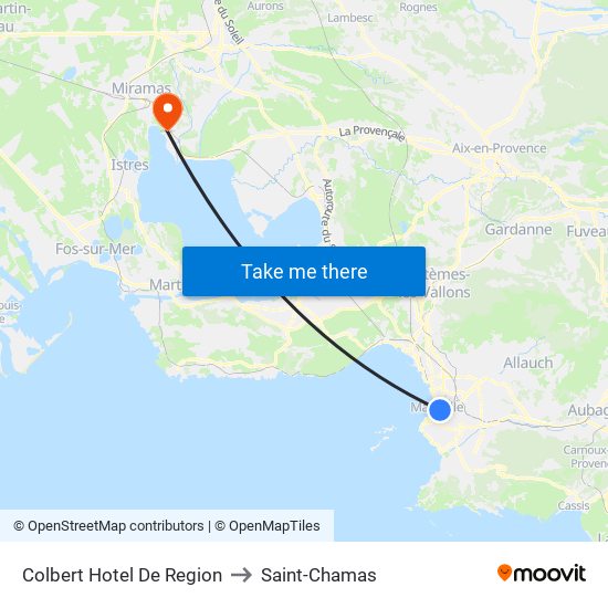 Colbert Hotel De Region to Saint-Chamas map