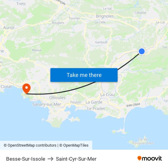 Besse-Sur-Issole to Saint-Cyr-Sur-Mer map