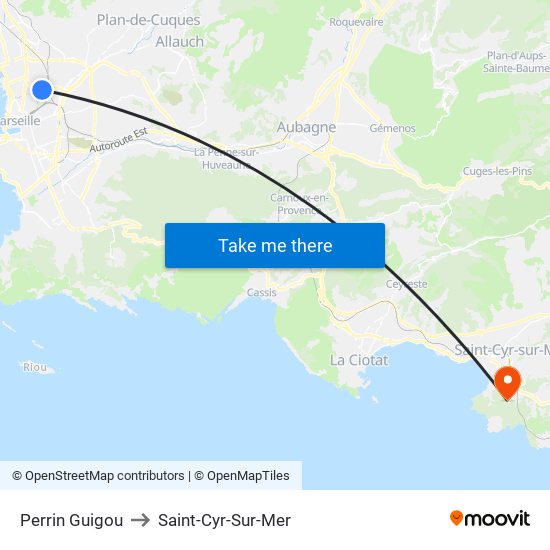 Perrin Guigou to Saint-Cyr-Sur-Mer map