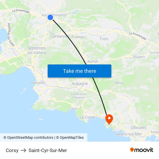 Corsy to Saint-Cyr-Sur-Mer map