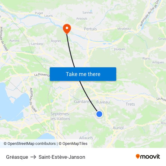 Gréasque to Saint-Estève-Janson map