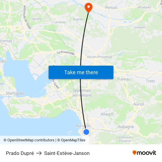 Prado Dupré to Saint-Estève-Janson map