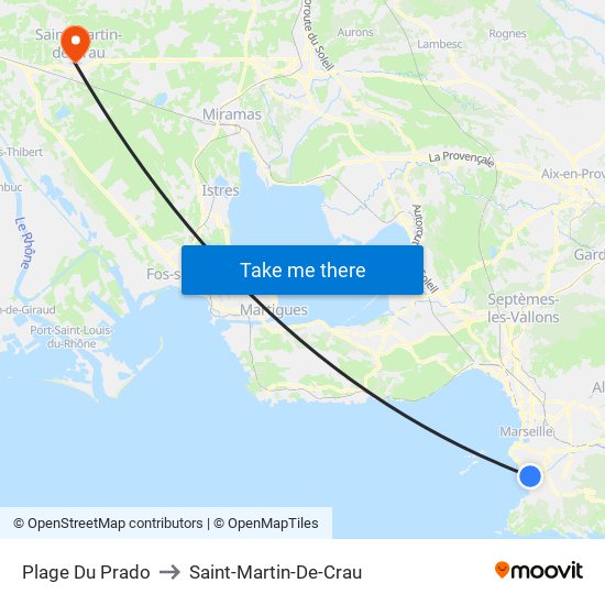 Plage Du Prado to Saint-Martin-De-Crau map