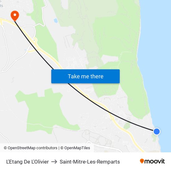 L'Etang De L'Olivier to Saint-Mitre-Les-Remparts map