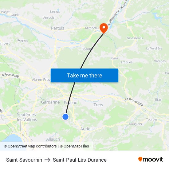 Saint-Savournin to Saint-Paul-Lès-Durance map