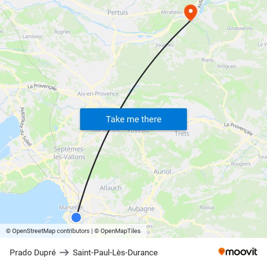 Prado Dupré to Saint-Paul-Lès-Durance map