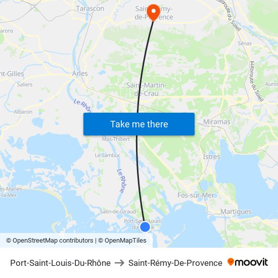 Port-Saint-Louis-Du-Rhône to Saint-Rémy-De-Provence map
