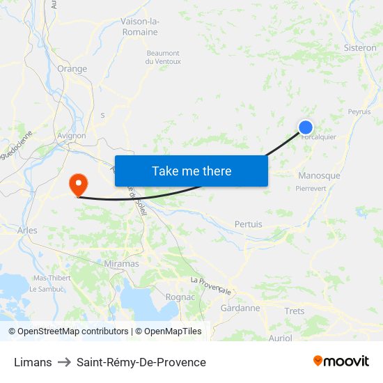 Limans to Saint-Rémy-De-Provence map