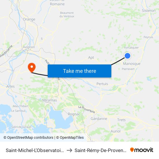 Saint-Michel-L'Observatoire to Saint-Rémy-De-Provence map