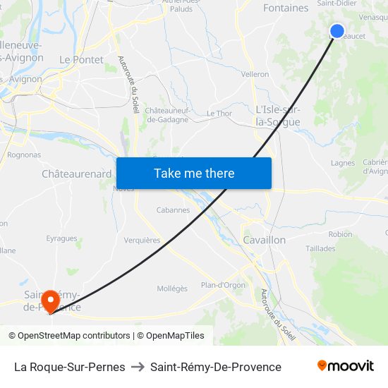 La Roque-Sur-Pernes to Saint-Rémy-De-Provence map