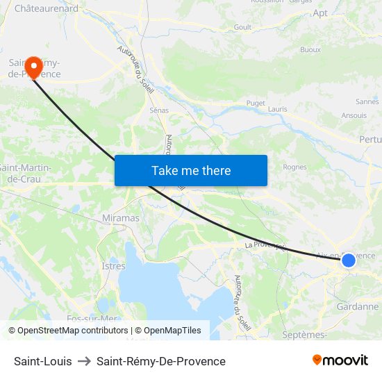 Saint-Louis to Saint-Rémy-De-Provence map