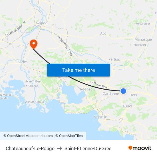 Châteauneuf-Le-Rouge to Saint-Étienne-Du-Grès map
