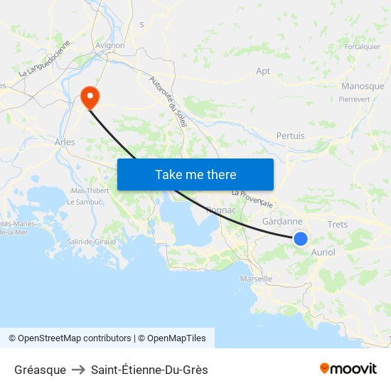 Gréasque to Saint-Étienne-Du-Grès map
