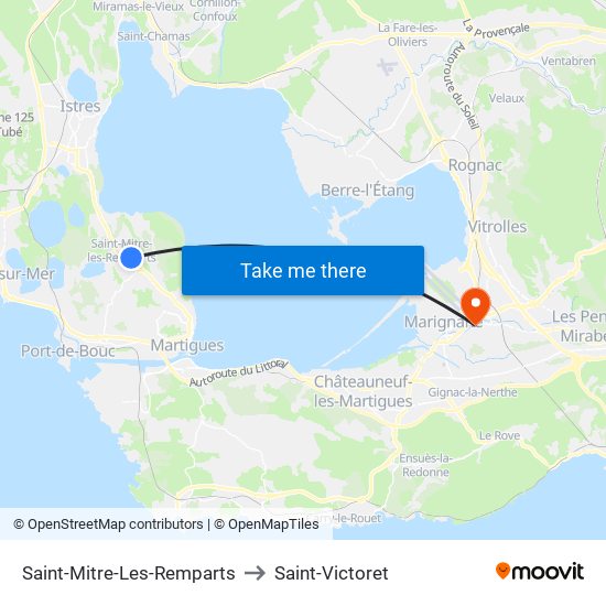 Saint-Mitre-Les-Remparts to Saint-Victoret map
