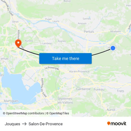 Jouques to Salon-De-Provence map