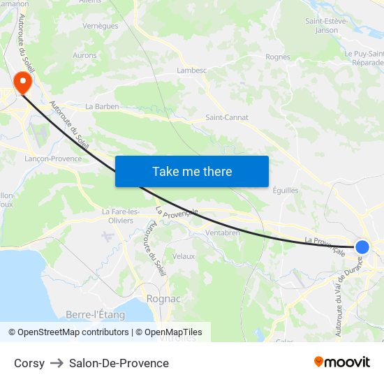 Corsy to Salon-De-Provence map