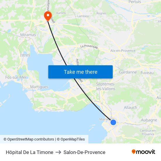Hôpital De La Timone to Salon-De-Provence map