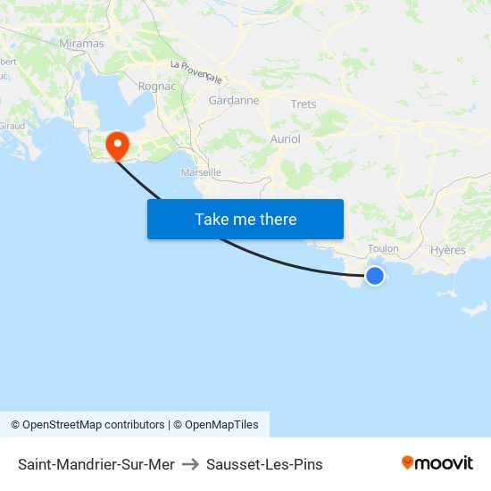 Saint-Mandrier-Sur-Mer to Sausset-Les-Pins map