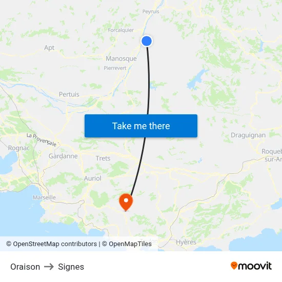 Oraison to Signes map