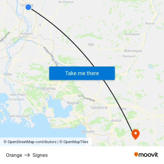 Orange to Signes map