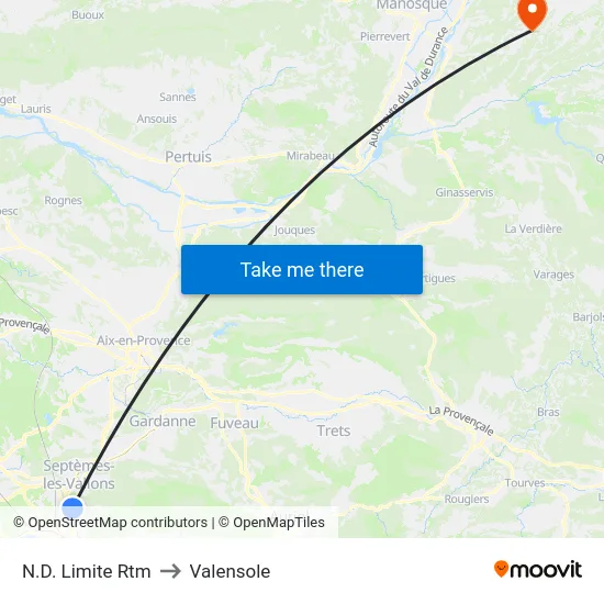 N.D. Limite Rtm to Valensole map