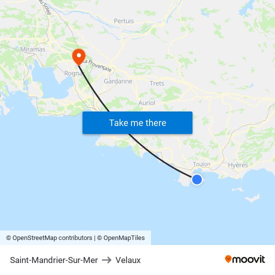 Saint-Mandrier-Sur-Mer to Velaux map