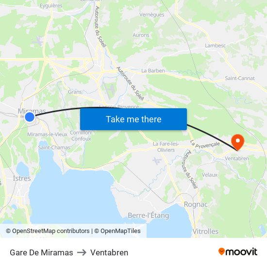 Gare De Miramas to Ventabren map