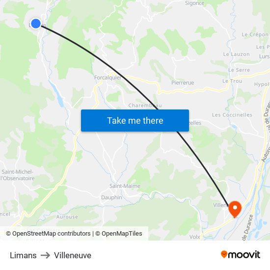 Limans to Villeneuve map