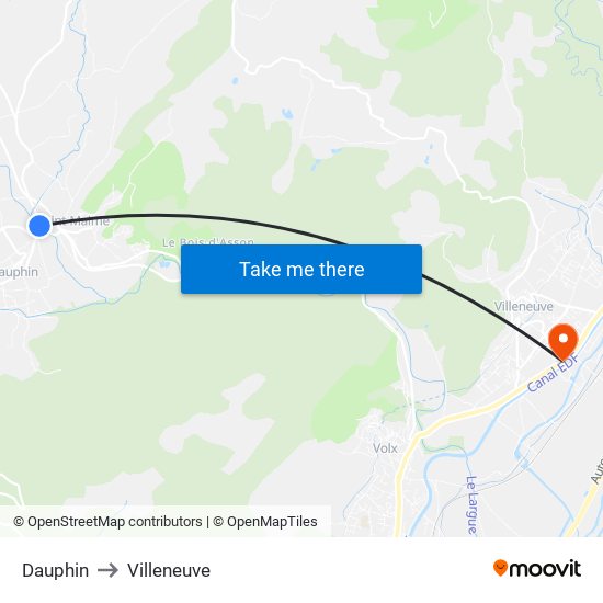 Dauphin to Villeneuve map