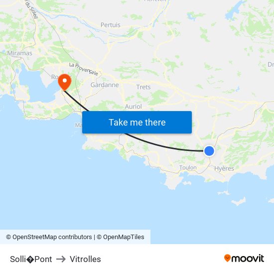 Solli�Pont to Vitrolles map
