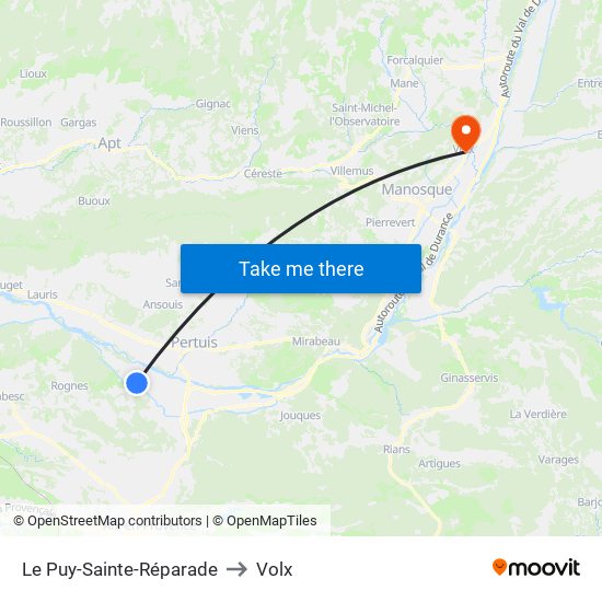 Le Puy-Sainte-Réparade to Volx map
