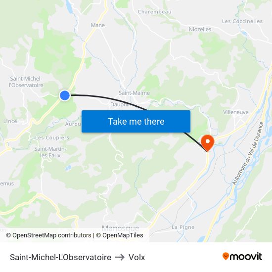 Saint-Michel-L'Observatoire to Volx map