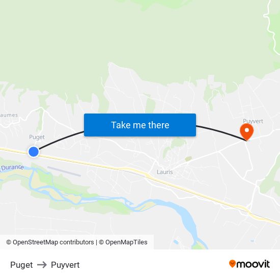 Puget to Puyvert map