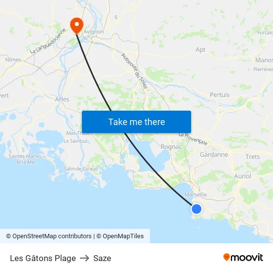 Bowl Du Prado to Saze map