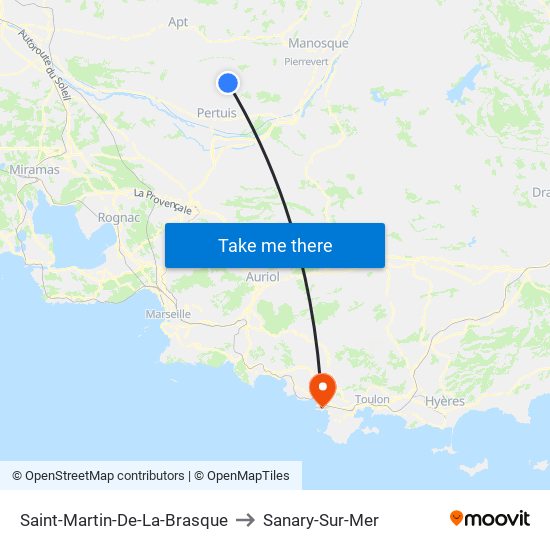 Saint-Martin-De-La-Brasque to Sanary-Sur-Mer map