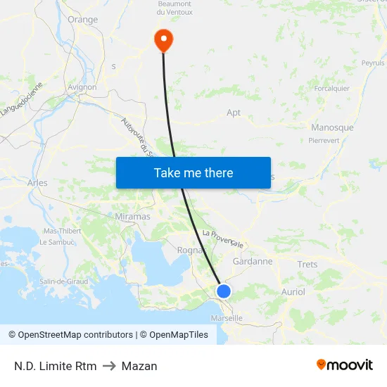 N.D. Limite Rtm to Mazan map