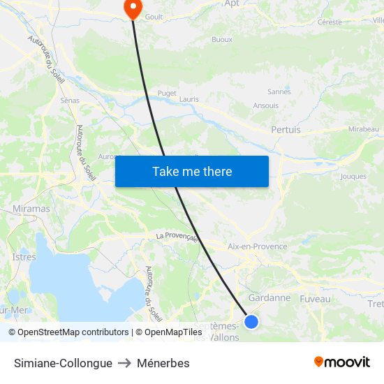 Simiane-Collongue to Ménerbes map