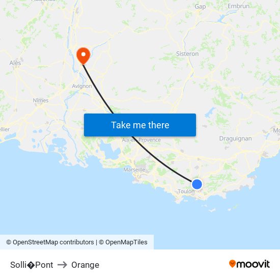 Solli�Pont to Orange map