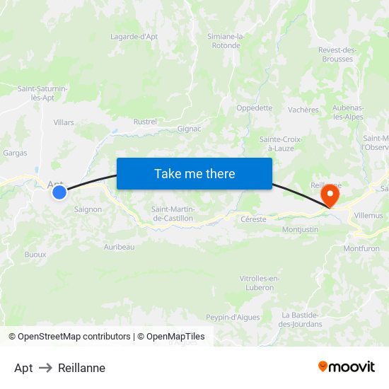 Apt to Reillanne map