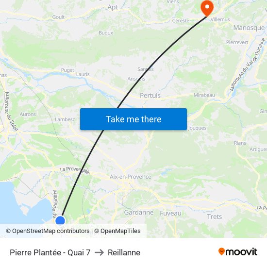 Pierre Plantée - Quai 7 to Reillanne map